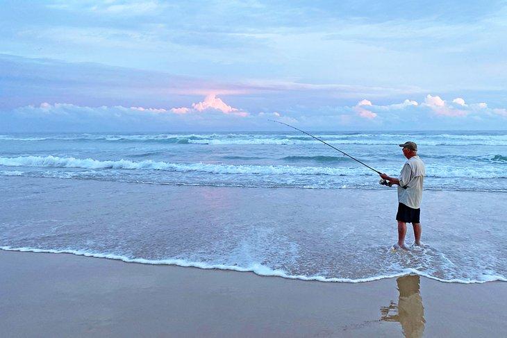 Strandangeln in Port Macquarie