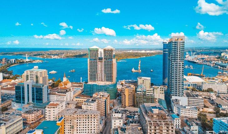 Vista aérea de Dar es Salaam
