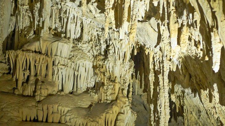 Stalactites dans les cavernes de Lewis et Clark
