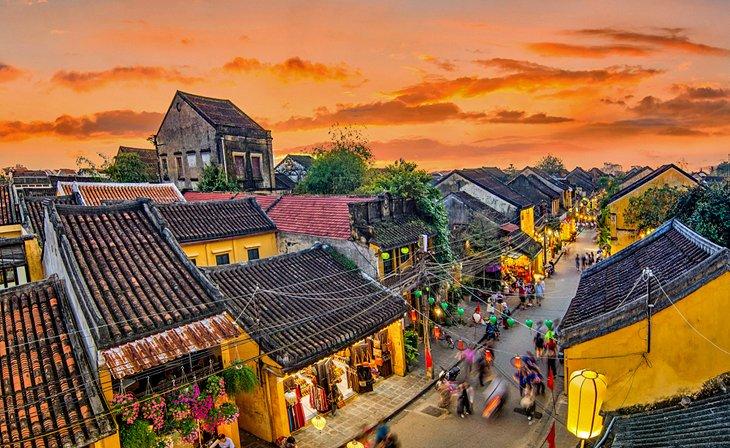 Hội An Altstadt bei Sonnenuntergang