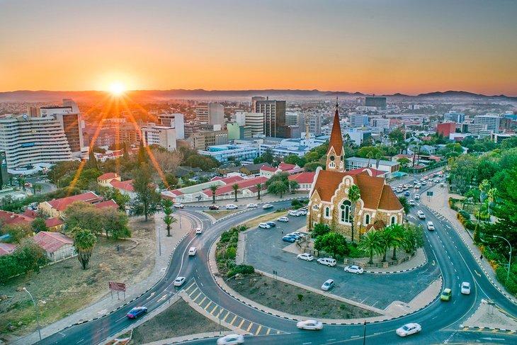 Windhoek al atardecer