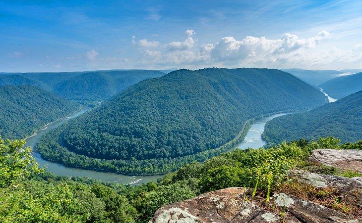 Vista del New River desde el mirador Grand View
