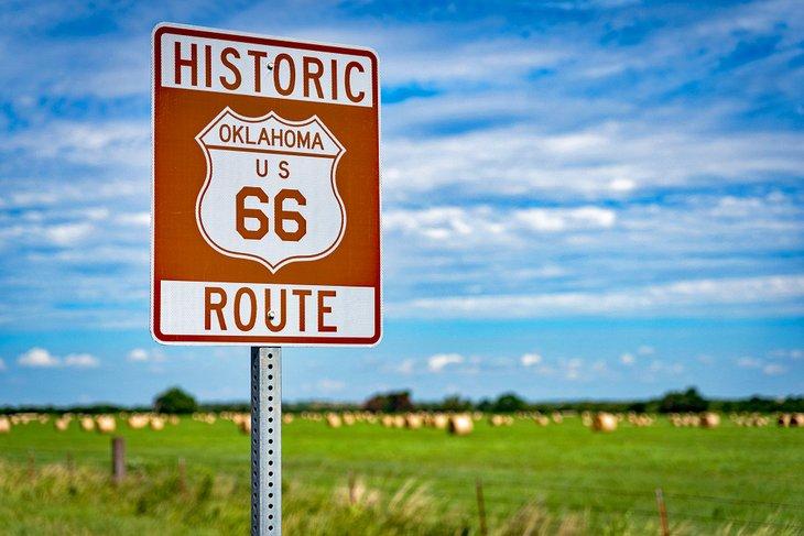 Cartel de la Ruta 66 en Oklahoma
