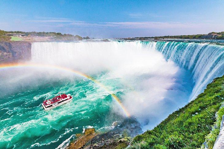 Regenbogen über den Horseshoe Falls, Niagarafälle