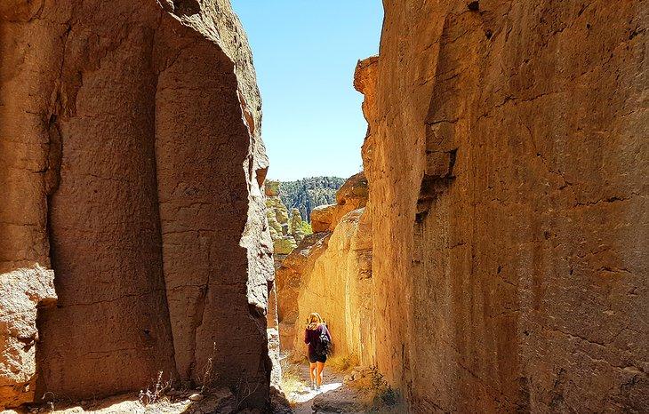 Autora, Lana Law, en el Monumento Nacional Chiricahua