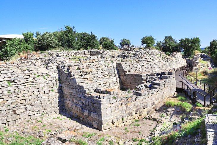 Ruinas de casas en Troya