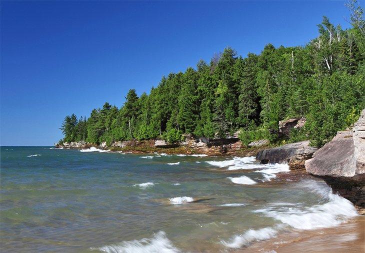 La costa sur del Lago Superior en Wisconsin