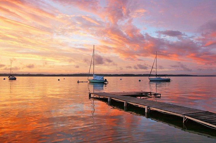 Lago Mendota al atardecer