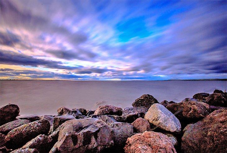 Lago Winnebago al atardecer