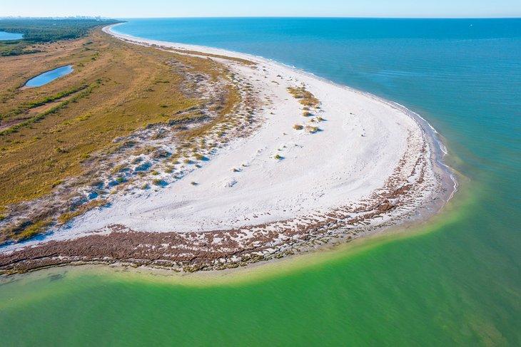 Luftaufnahme des Caladesi State Parks