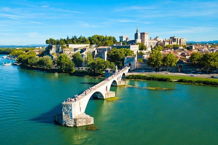 Luftaufnahme der Pont Saint Bénézet