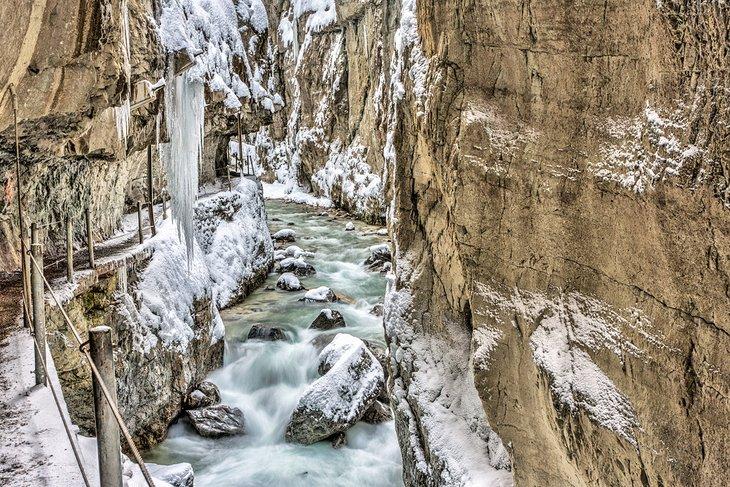 Garganta de Partnach en invierno