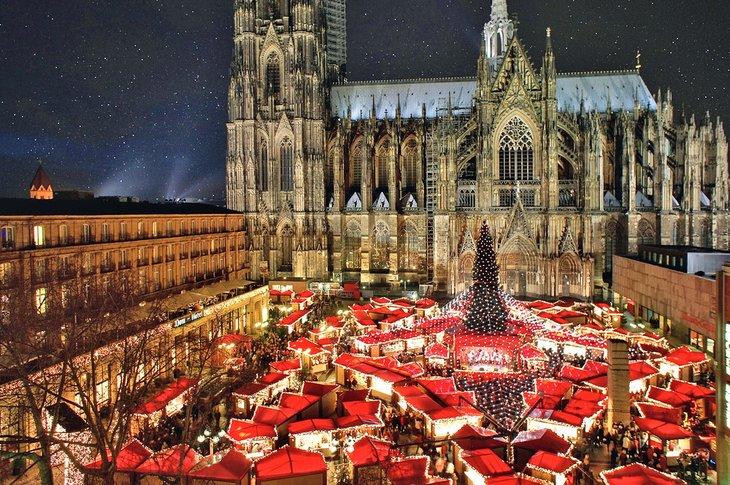 Catedral de Colonia y el mercado de Navidad