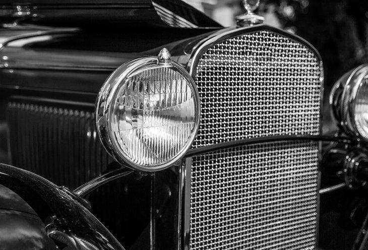 Parrilla de un automóvil vintage