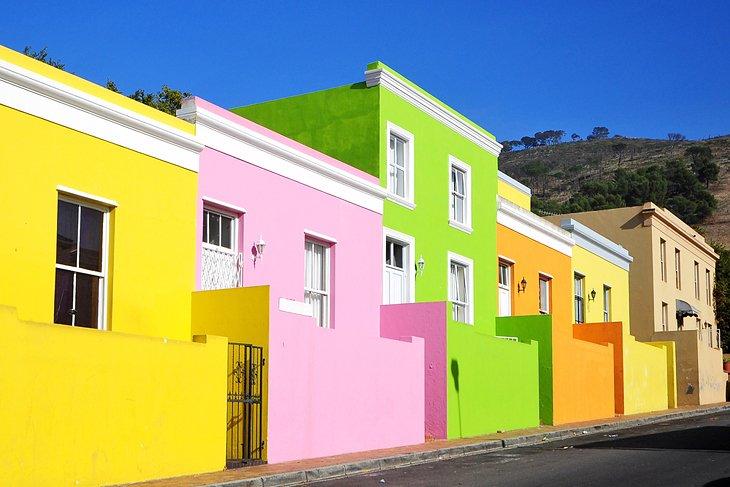 Casas de colores brillantes en Bo-Kaap