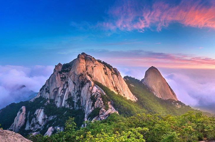 Atardecer en el Parque Nacional Bukhansan
