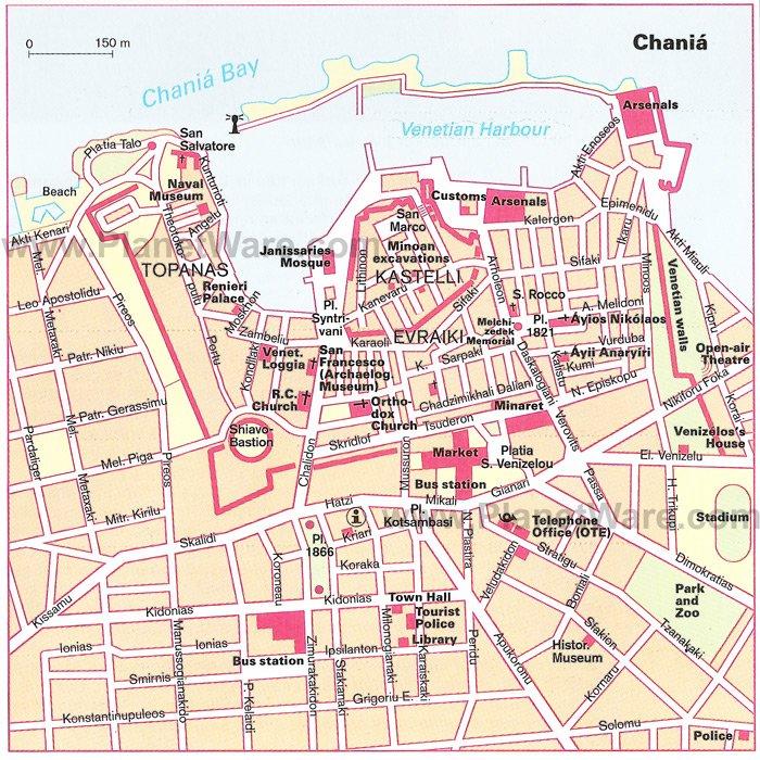 Mapa de Chania - Atracciones (Históricas)