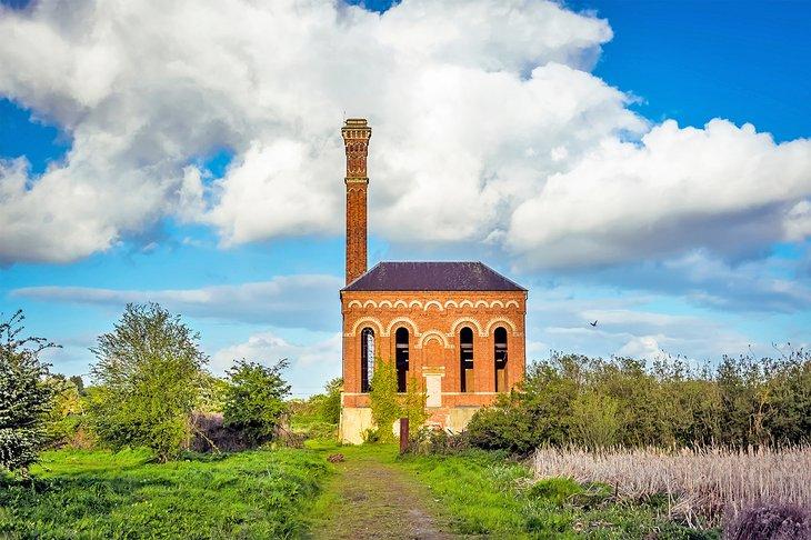 Ruinen der viktorianischen Pumpstation in Worksop