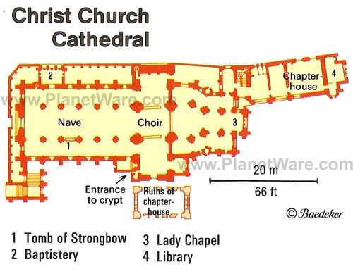 Catedral de Christ Church - Mapa del plano