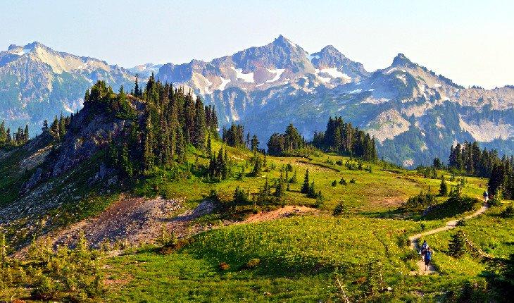 Wanderer auf dem Skyline Trail