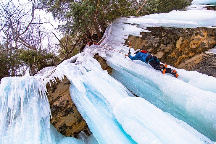 Escalada en hielo en Munising