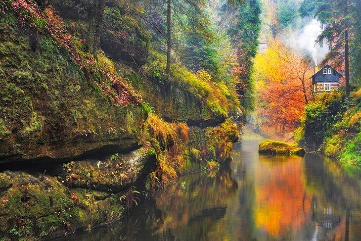 La gorge de Kamnitz dans le parc national de la Suisse bohémienne