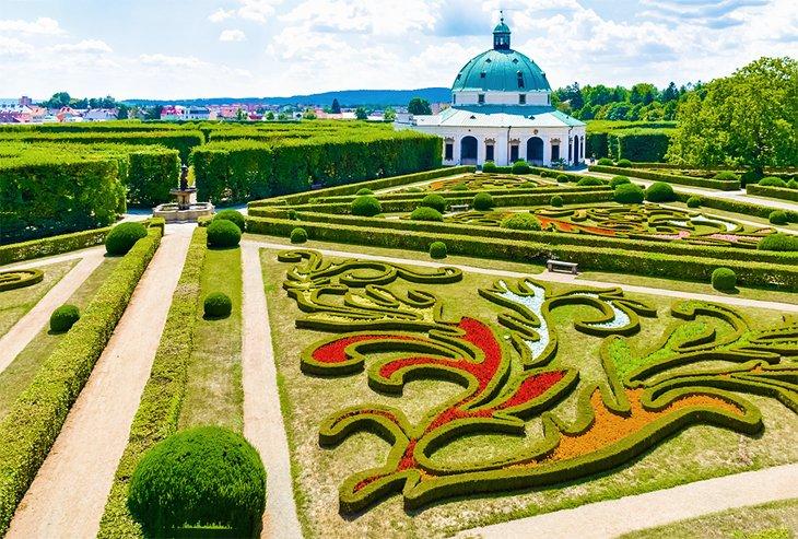 Jardin fleuri de Kromeriz