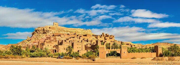 Vue panoramique d'Ait Ben Haddou dans la région du Haut Atlas au Maroc