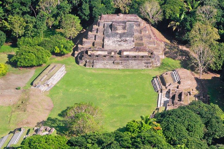 Luftaufnahme von Altun Ha