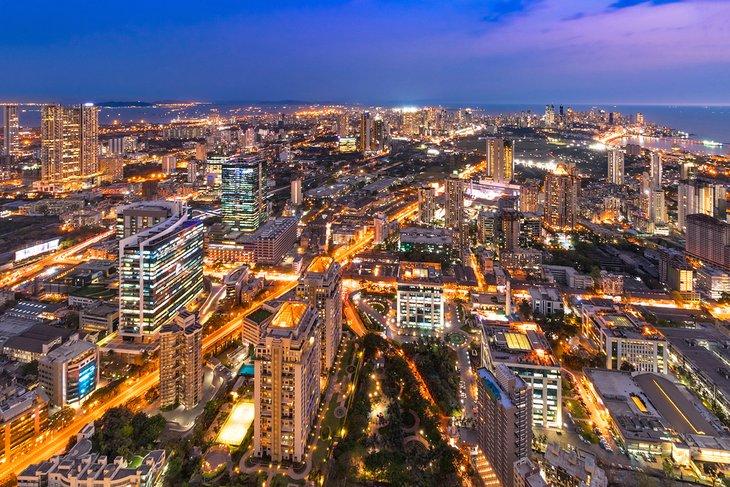 Vue de Lower Parel à Nariman Point à Mumbai