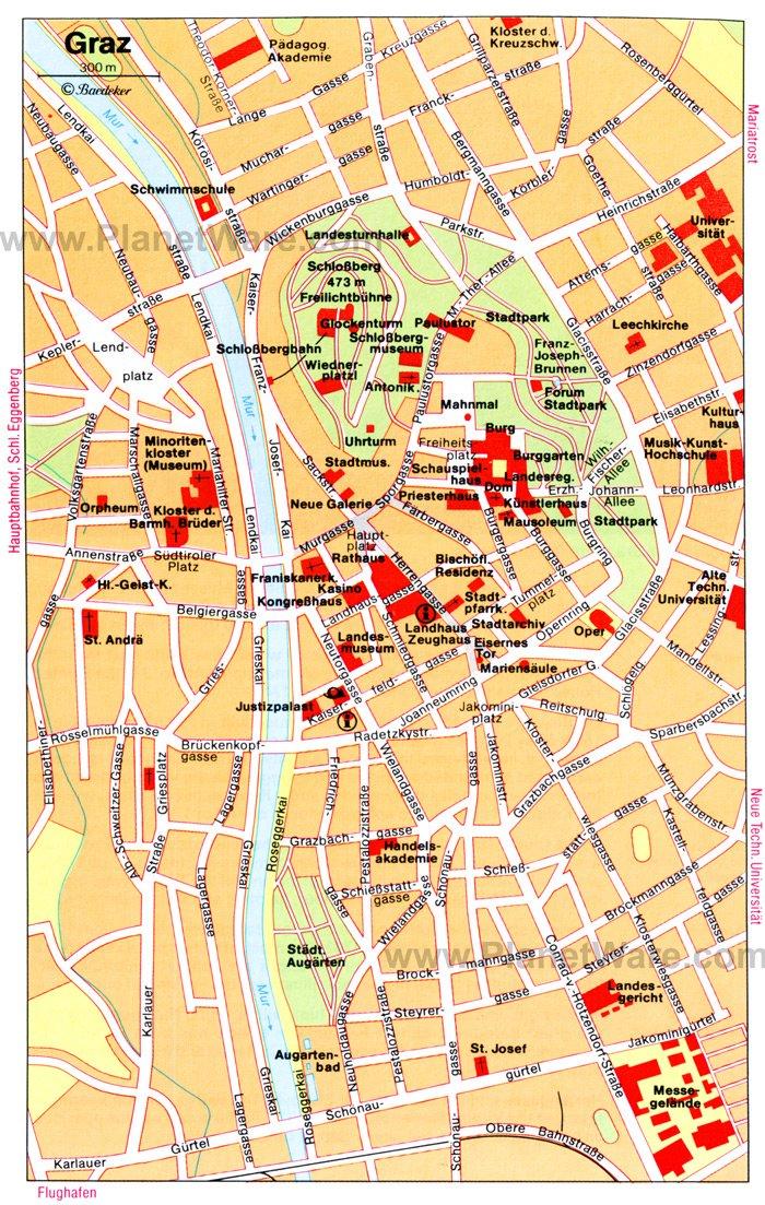 Mapa de Graz - Atracciones