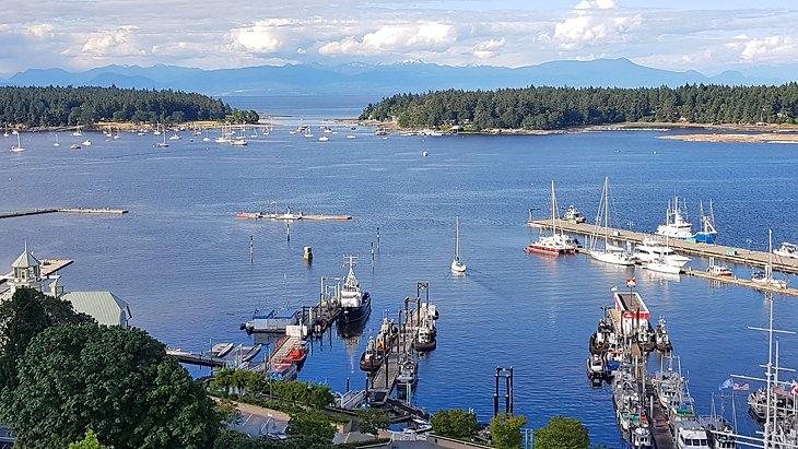 Vista del Puerto de Nanaimo desde el Centro