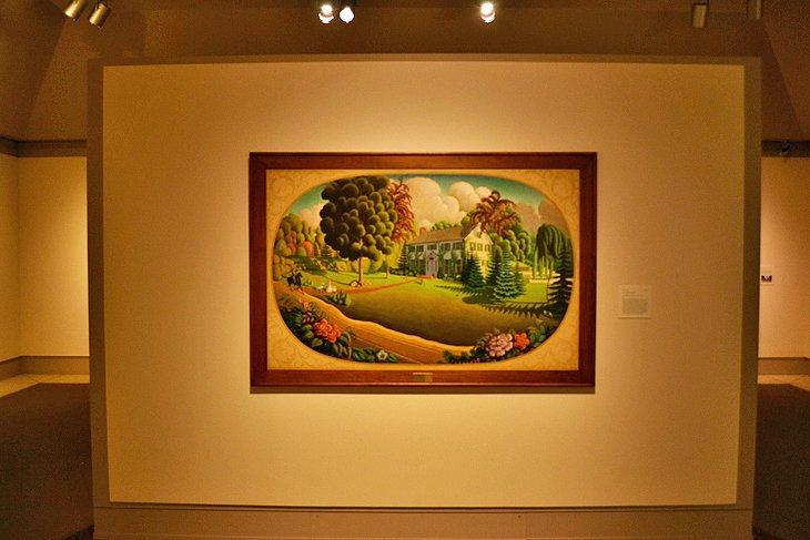 Pintura de Grant Wood en el Museo de Arte de Cedar Rapids