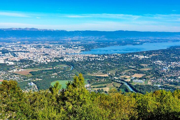 Vista de Ginebra desde Mont Salève