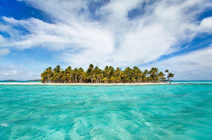 Isla tropical en las Exumas, Las Bahamas