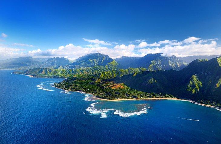 Vista aérea de Kaua'i