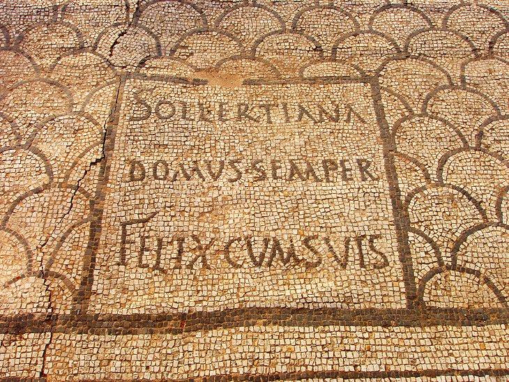Mosaico romano en el sitio arqueológico de El Djem