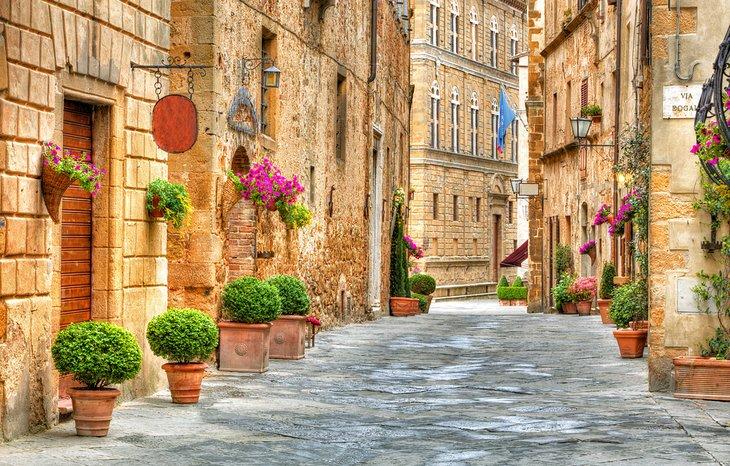 Calle en Pienza, Toscana