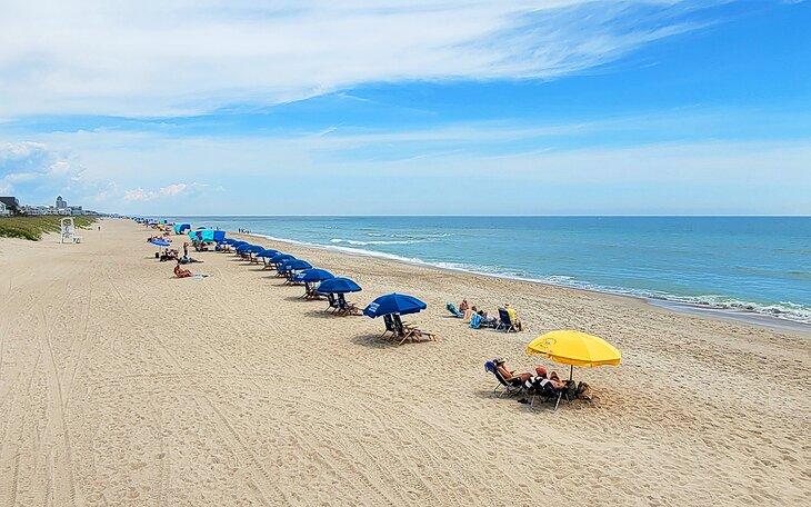 Sombrillas en Carolina Beach