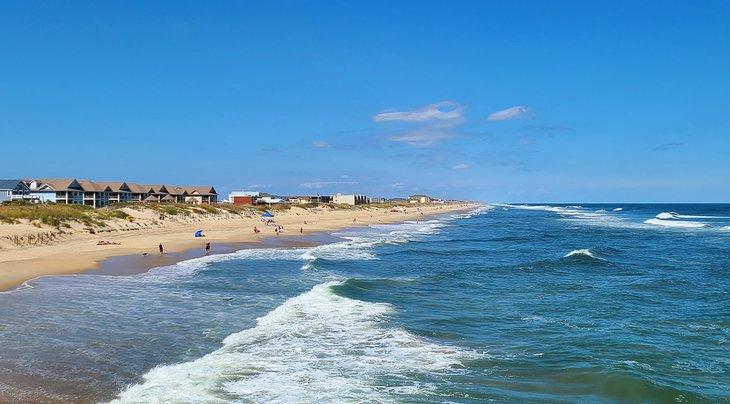 Vista desde el muelle en Kitty Hawk