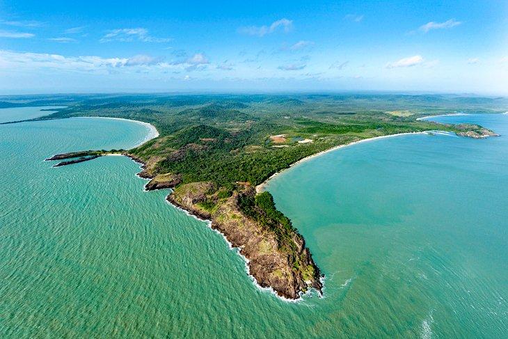 Vista aérea de "El Punta," el punto más al norte de Australia