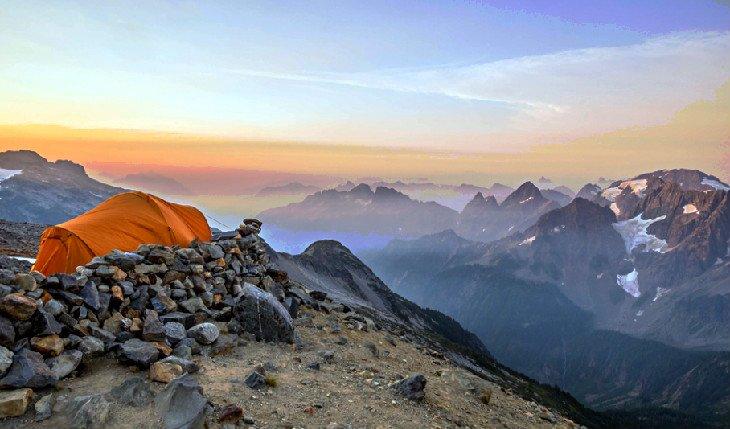 Camping en Sahale Glacier