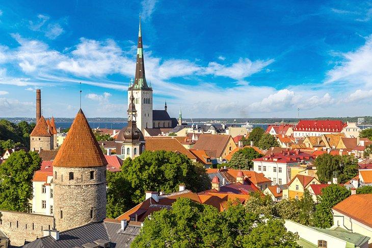 Vue du Vieux Ville de Tallinn