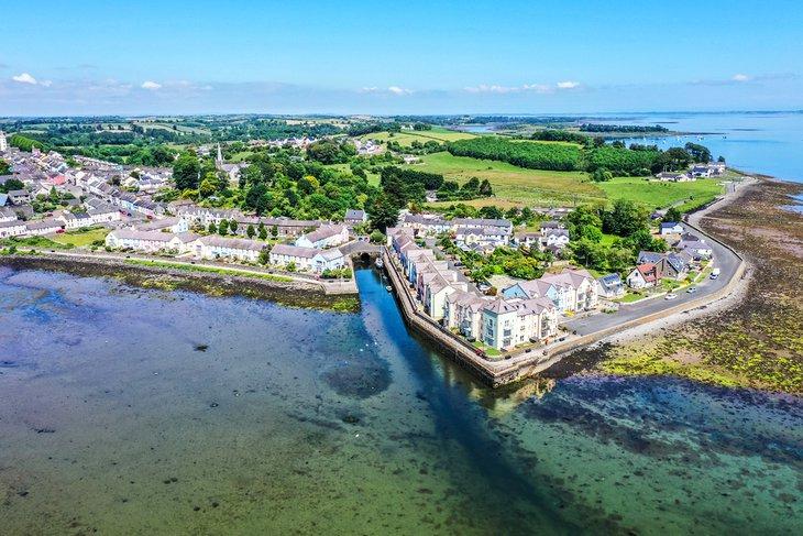 Vista aérea de Killyleagh en la Península de Ards