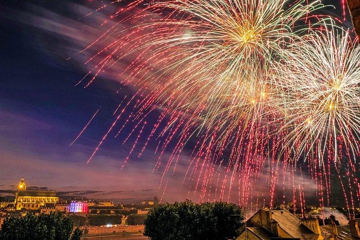 Fuegos artificiales sobre Blois