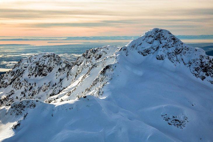 Vue aérienne du parc provincial Golden Ears