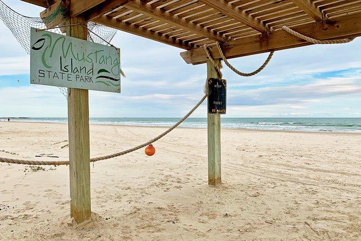 Plage de Mustang Island State Park