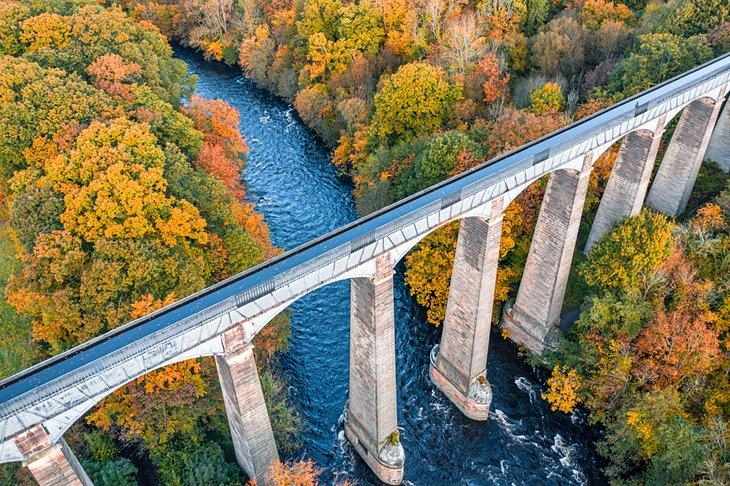 Luftaufnahme des Pontcysyllte-Aquädukts