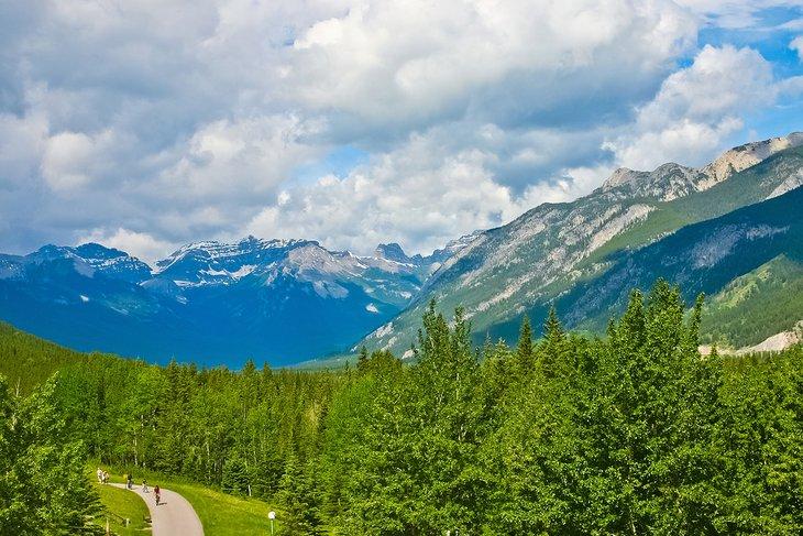 Sendero pintoresco en el Parque Nacional Banff