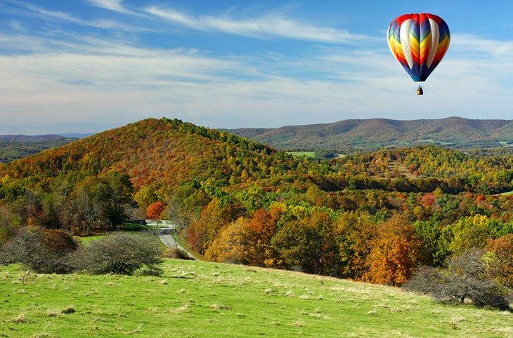 Globo en las Montañas Blue Ridge